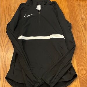 Nike Black and White Quarter-Zip Top